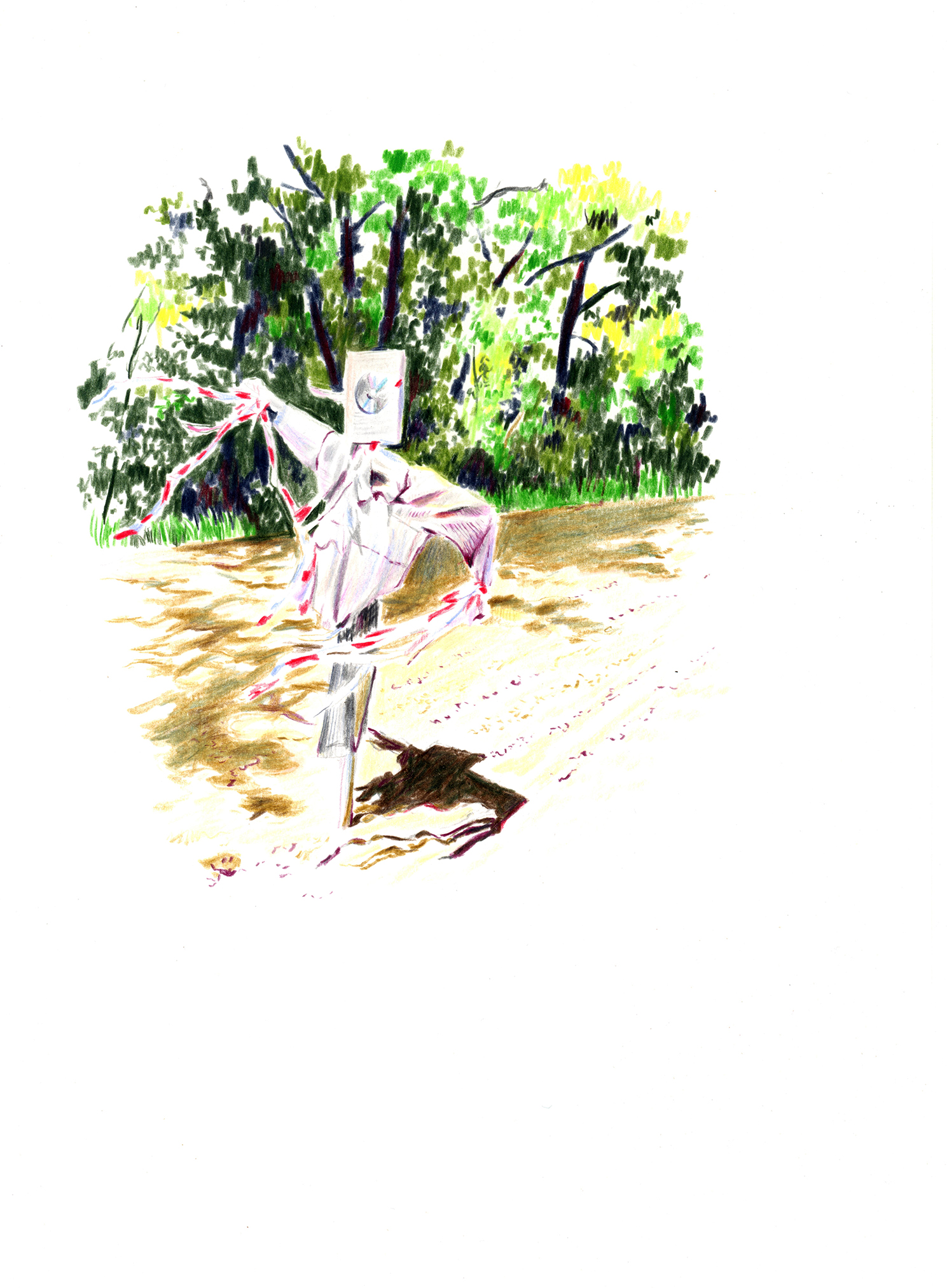 Dessin d'un épouvantail