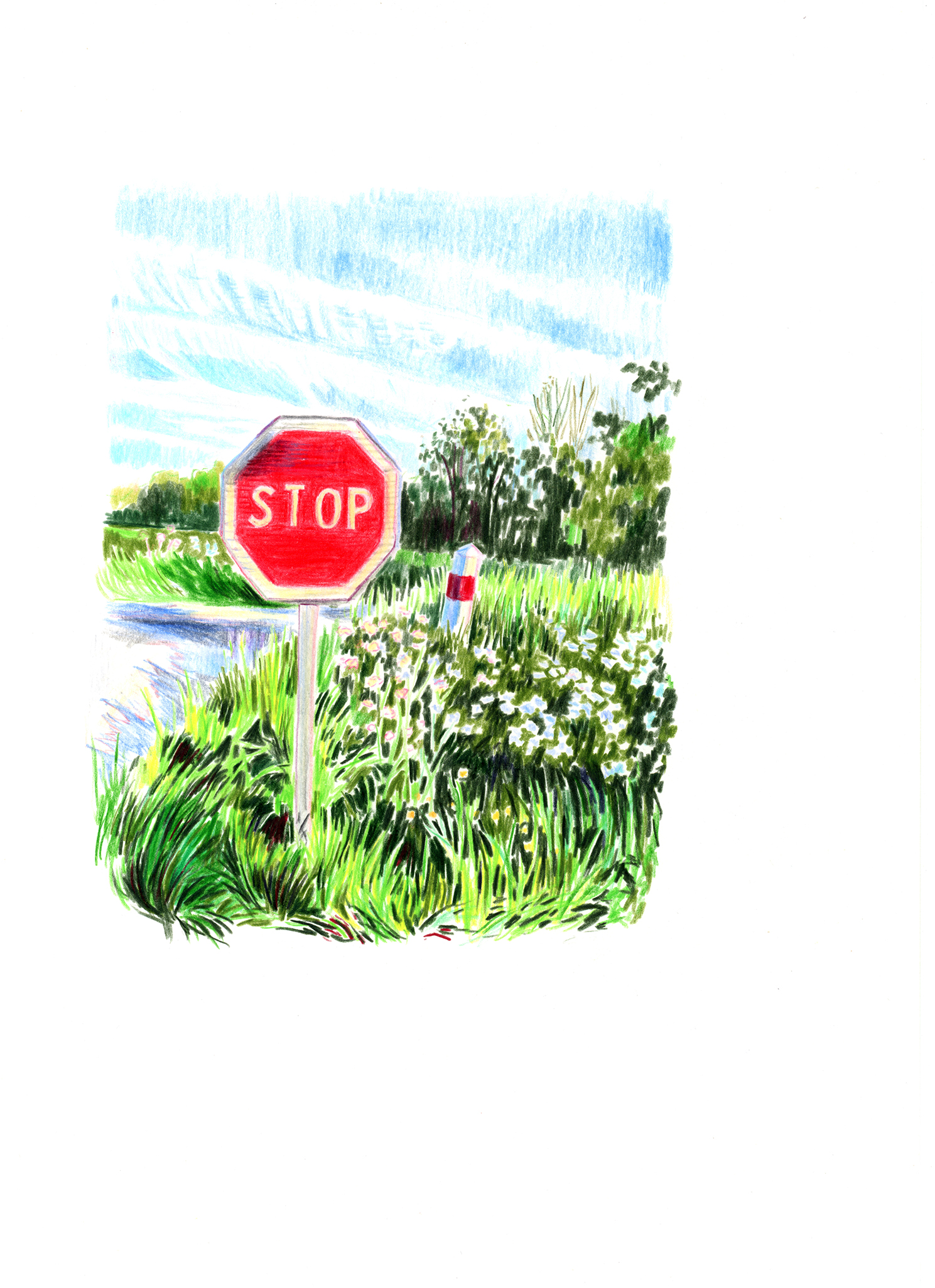 Dessin d'un panneau de Stop