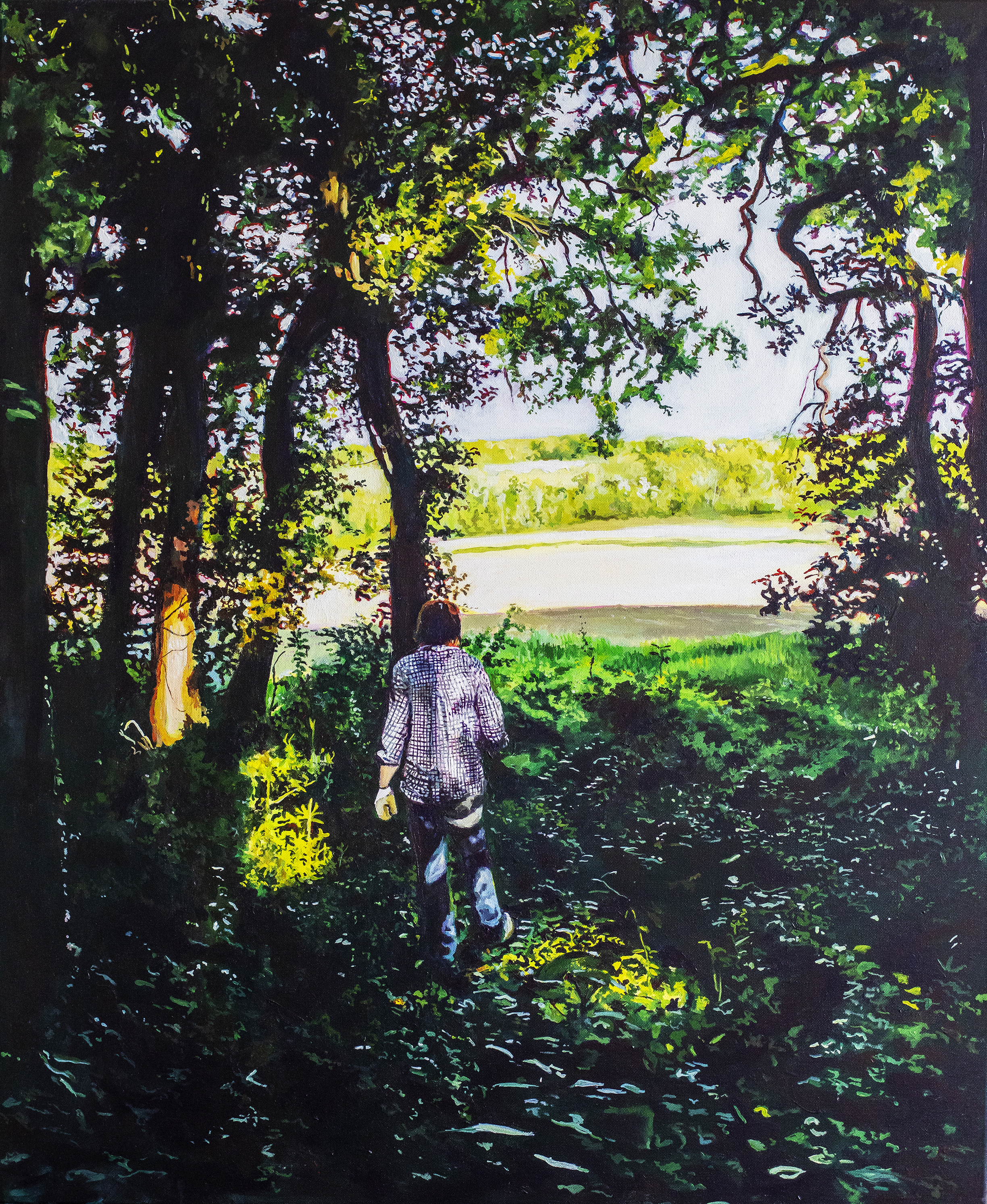 portrait de femme de dos dans un sous bois